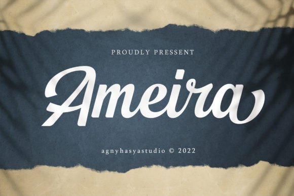 Ameira: A Modern Script Font for Small Business Branding