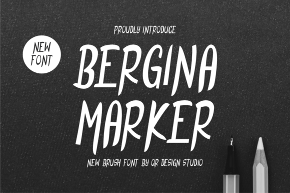 Bergina Marker: Authentic Brush Font for Branding