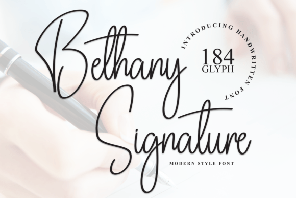 Bethany Signature Font for Editorial Design