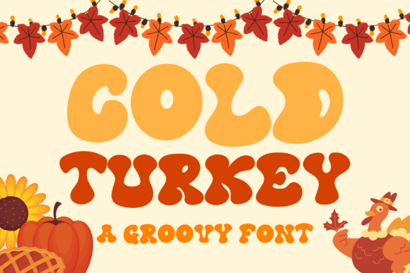 Cold Turkey Font Review: Retro Groovy Branding