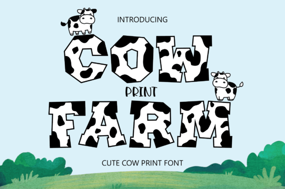 Cow Print Farm Font for Playful Campaigns