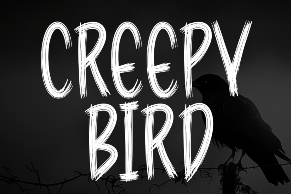 Creepy Bird Font for Scroll-Stopping Social Graphics
