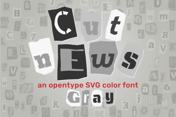 Cut News Gray Font for Makers