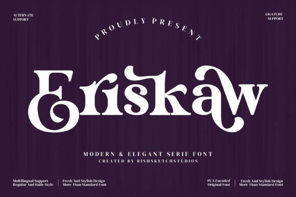 Eriskaw Serif Font for Bold Brand Statements