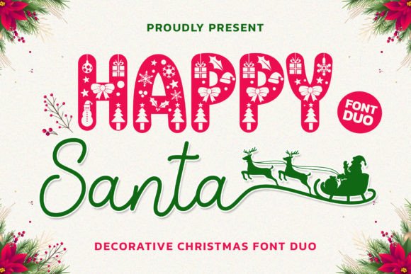 Happy Santa Duo Font for Festive Web Design