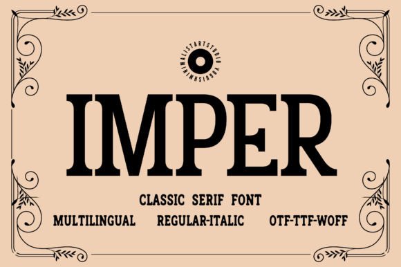 Imper Serif Font for Elegant Craft Designs