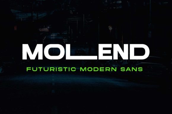 Molend: A Futuristic Sans Serif Display Font