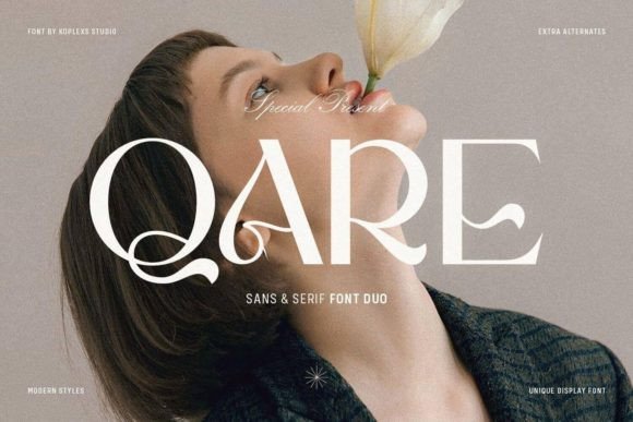 Qare Typeface for Elegant Brand Identity