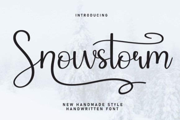 Snowstorm: A Sweet Handwritten Display Font for Branding
